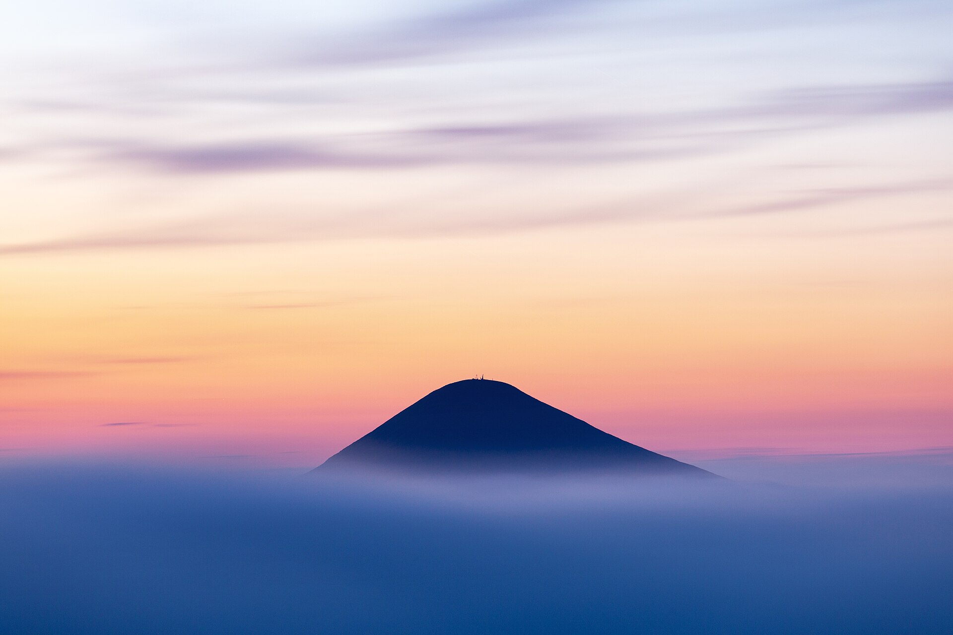 Hoverla after sunset