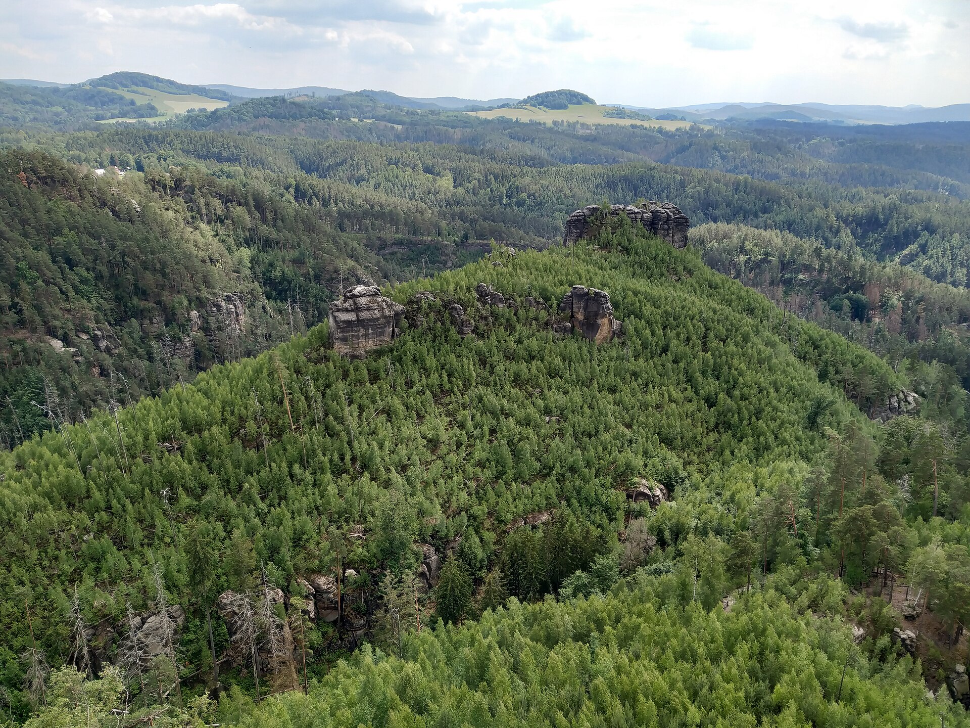 View from Mariina skála in Bohemian Switzerland
