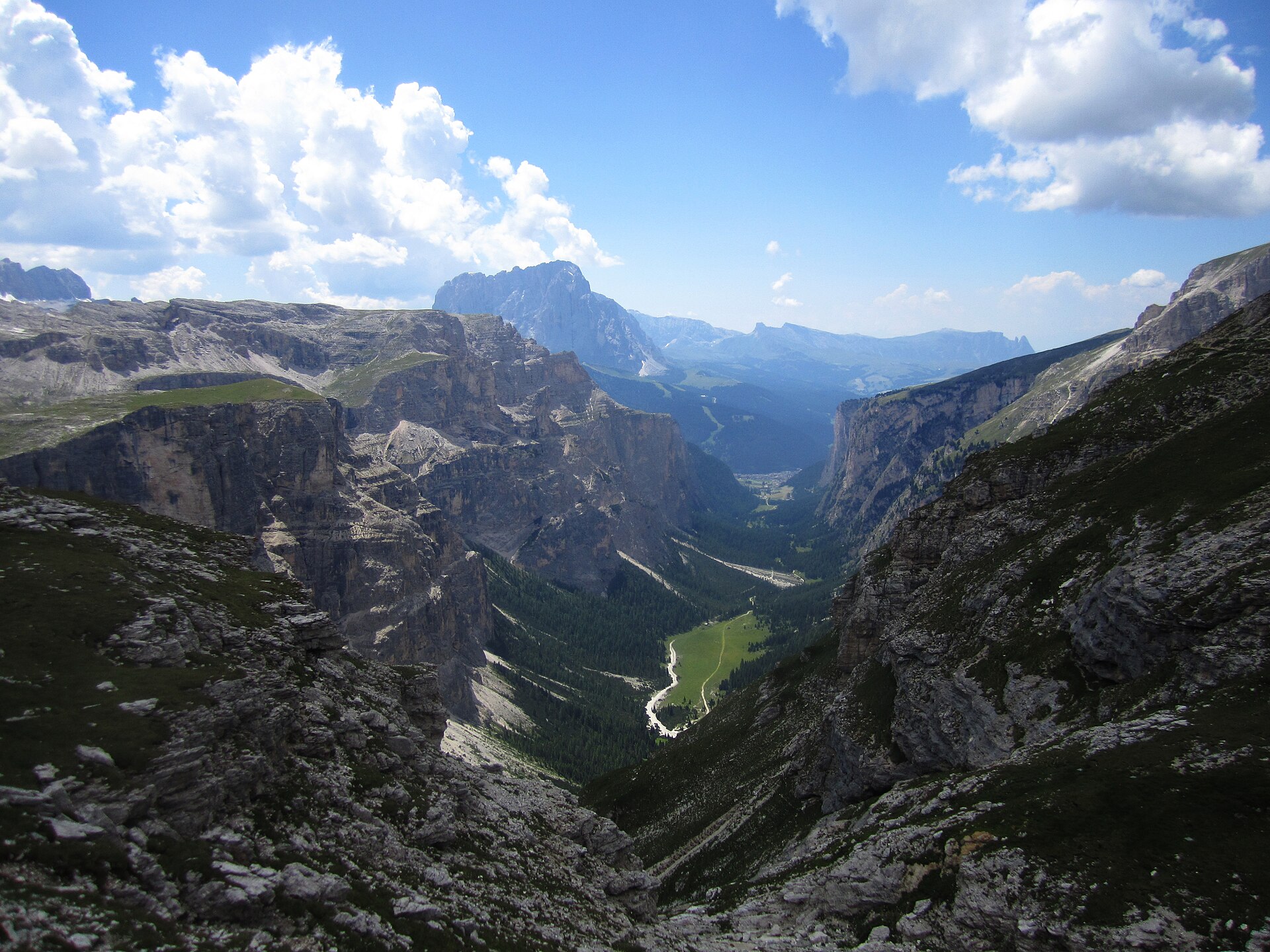 Vallunga seen from the Puez group