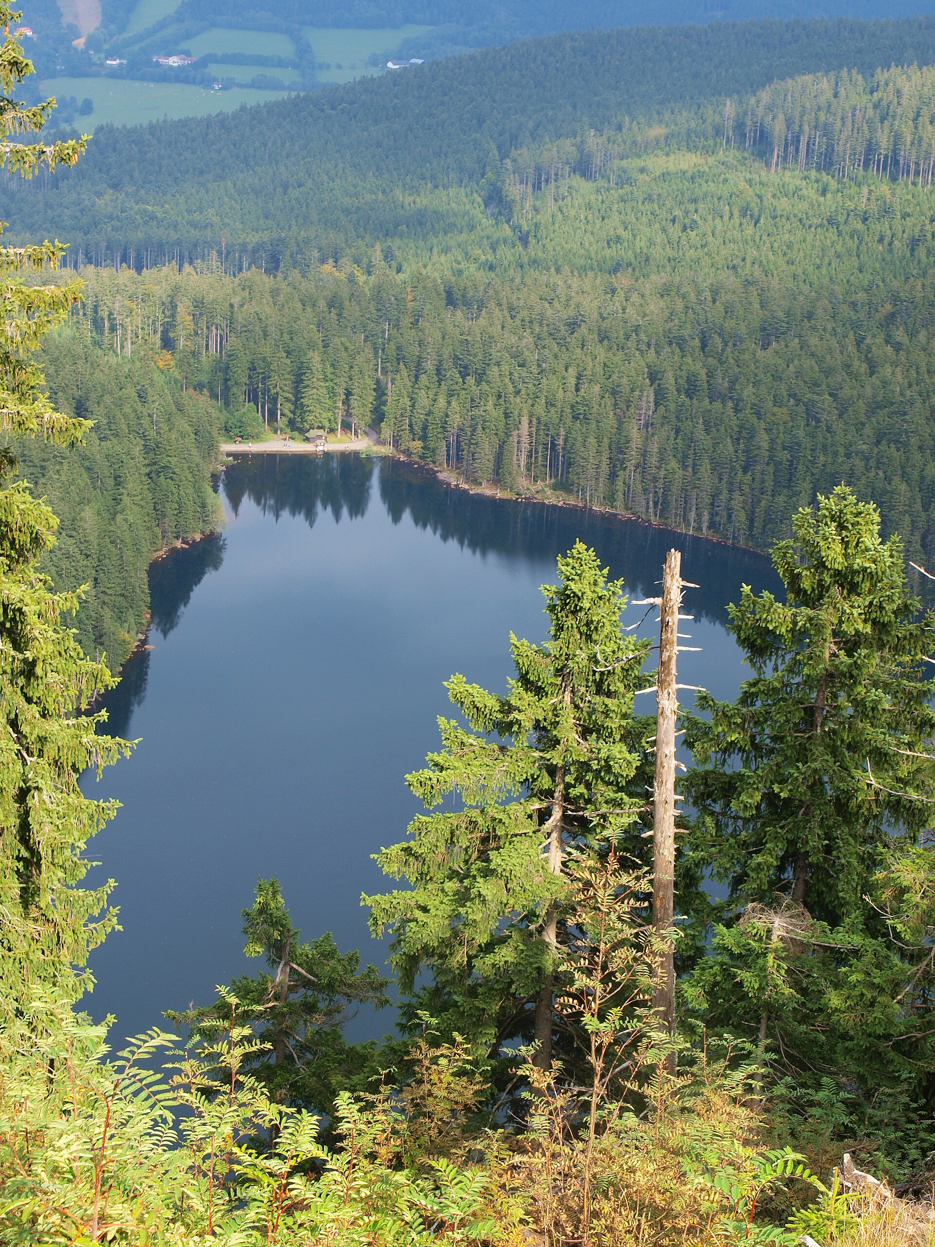 Černé jezero from the cirque wall